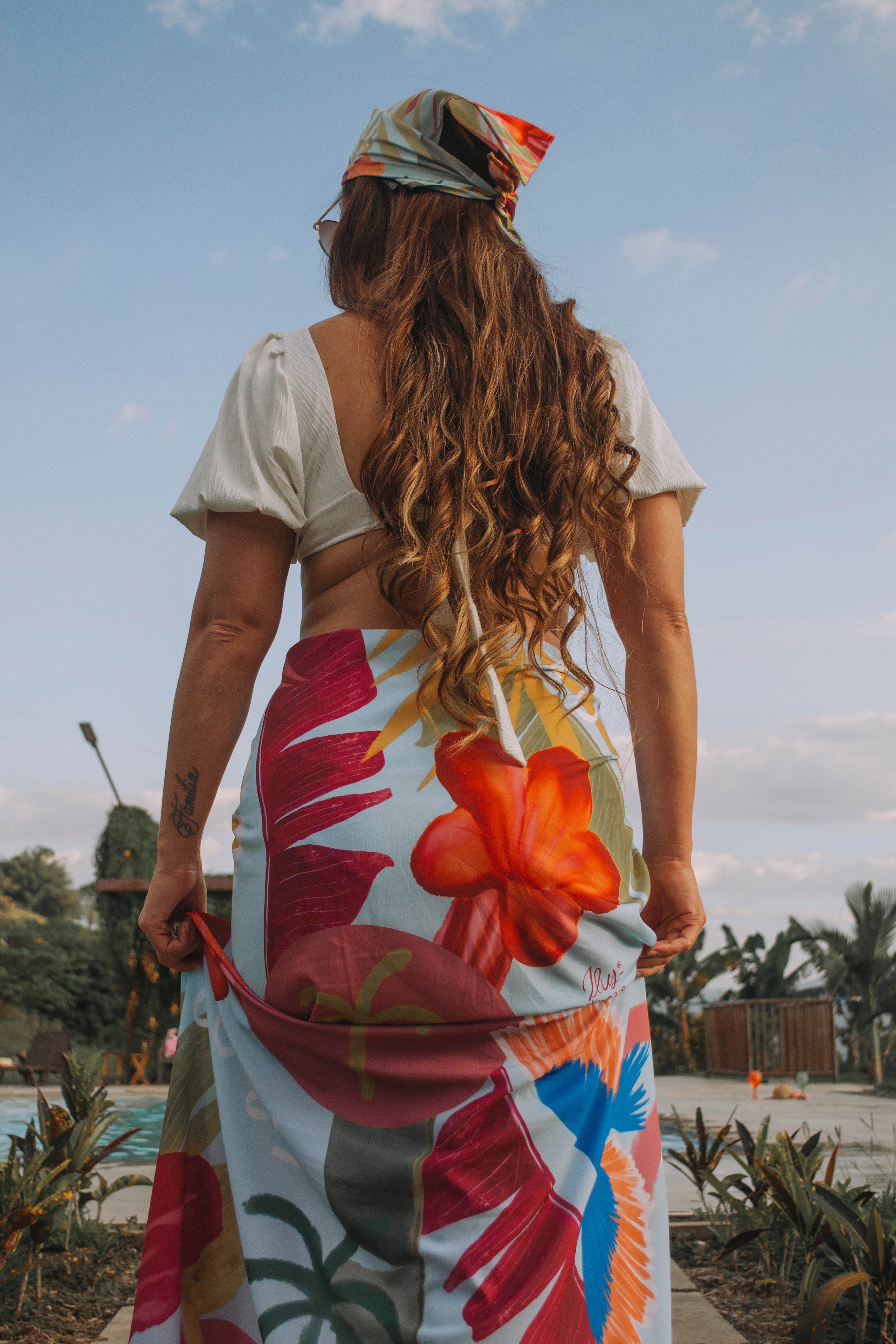 Pareo Vibra Tropical Azul