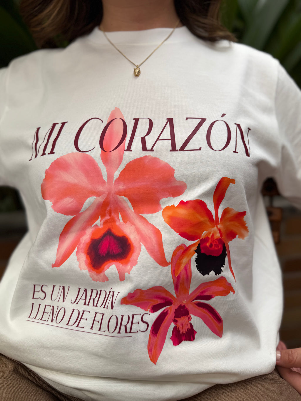 Camiseta mi corazón florece