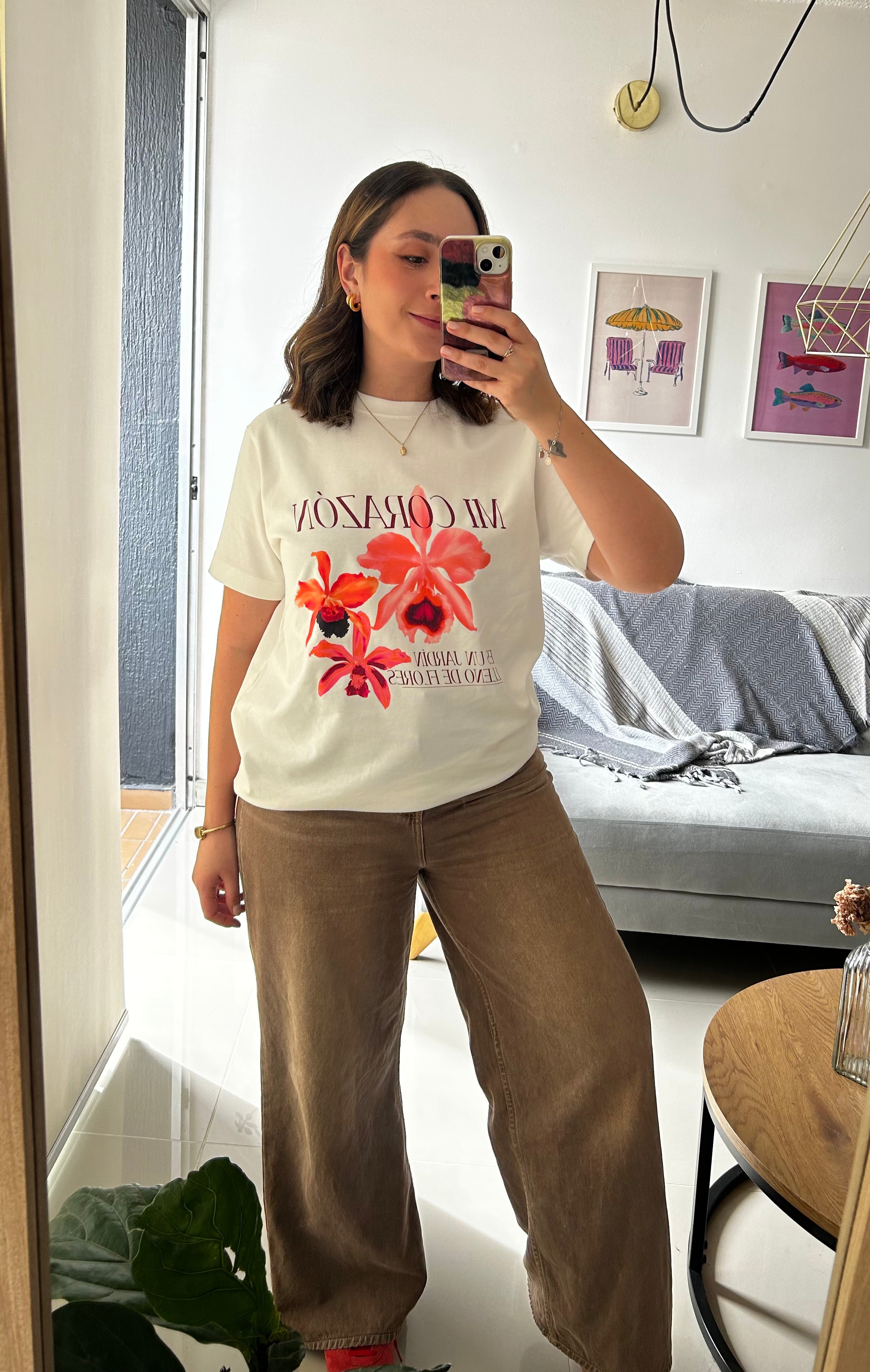 Camiseta mi corazón florece